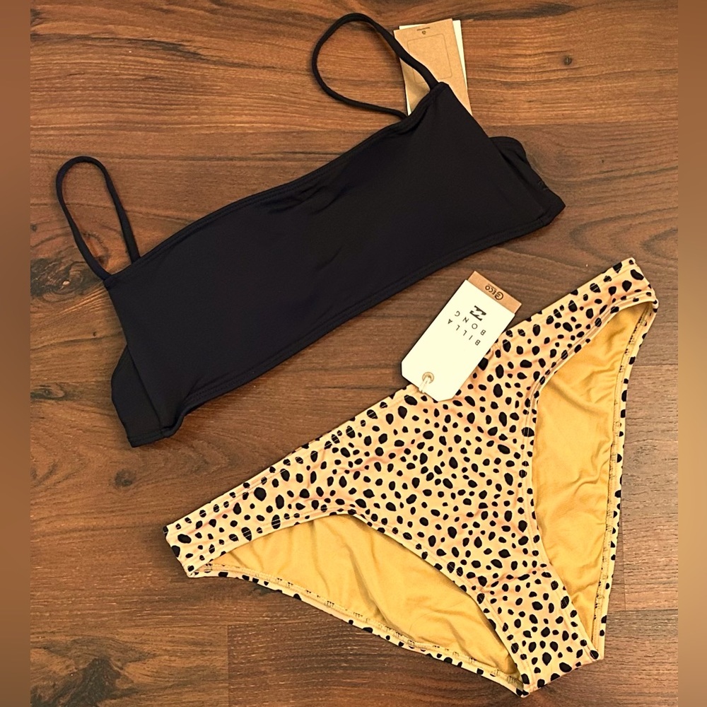 NWT Billabong Well Spotted Bikini Set - L TOP/XL BOT or XL